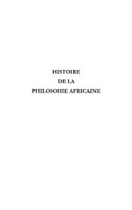 PHILOSOHIE AFRICAINE