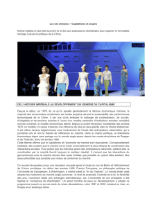 La voie chinoise – Capitalisme et empire Michel Aglietta
