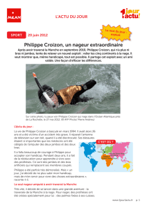 Philippe Croizon, un nageur extraordinaire