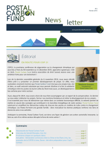 Newsletter - Postal carbon fund