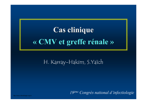 CMV et greffe rénale » (H. Karray