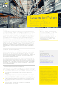 EY - Customs tariff check - Classification conforme, optimisation