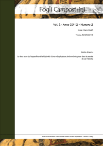 Vol. 2 - Anno 2012 – Numero 2 - Fogli Campostrini