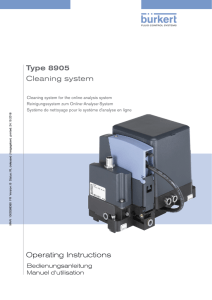Operating Instructions Type 8905 Cleaning system