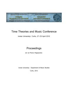 Time Theories and Music Conference Proceedings