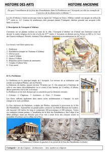 En quoi l`installation de la frise des Panathénées dans le Parthénon