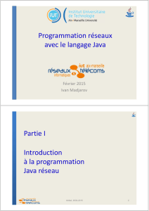 Programmation réseaux avec le langage Java Partie I Introduction à