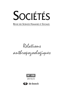 Relations anthropozoologiques - Présentation de l`école thématique