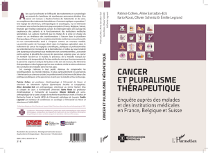 cancer et pluralisme thérapeutique