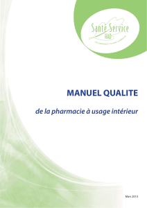 MANUEL QUALITE - La lutte contre les événements indésirables