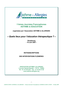 Quels lieux pour l`éducation thérapeutique