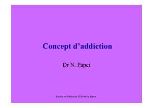 Concept d`addiction