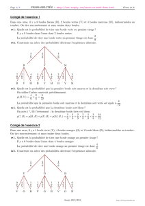 exercices de mathématiques 3ème probabilités