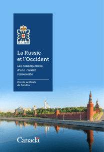 La Russie et l`Occident - Service canadien du renseignement de