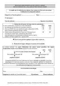 questionnaire de repérage des patients - CCLIN Paris-Nord