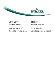 Ministère du Développement social Department of Social
