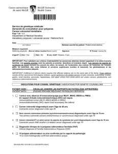 MUHC REFERRAL FORM Cancer Colorectal