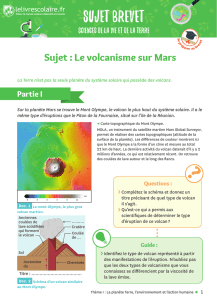 Sujet : Le volcanisme sur Mars