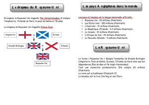 Le drapeau du Royaume-Uni Les pays Anglophones dans le monde