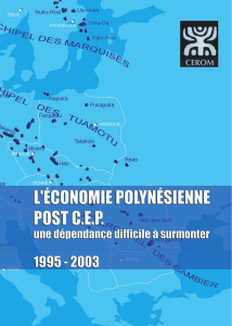 L`économie polynésienne post-CEP 1995-2003
