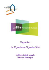 le programme de l`exposition. - Collège St Joseph