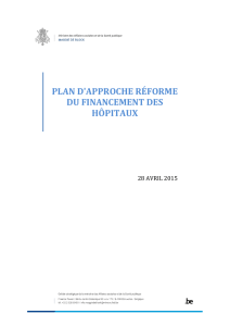 plan d`approche réforme du financement des hôpitaux - Gbs