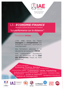 L3 / EconomiE-FinancE - IAE Savoie Mont Blanc