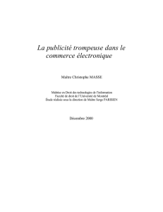 La publicité trompeuse dans le commerce - Juriscom