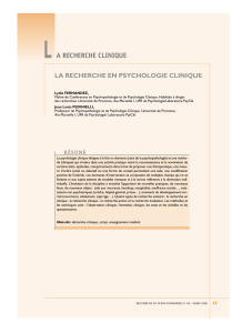 La recherche en psychologie clinique (PDF Available)