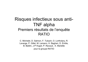 Risques infectieux sous anti- TNF alpha