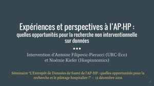 Expériences et perspectives à l`AP-HP