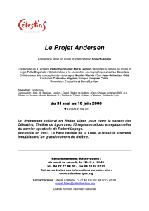 Le Projet Andersen - Célestins, Théâtre de Lyon