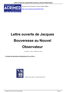 Lettre ouverte de Jacques Bouveresse au Nouvel