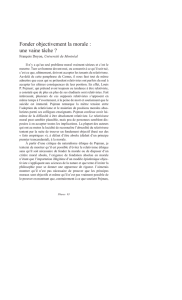 Fonder objectivement la morale : une vaine tâche