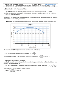 BAC S 2016 Amérique du sud CORRECTION© http://labolycee.org