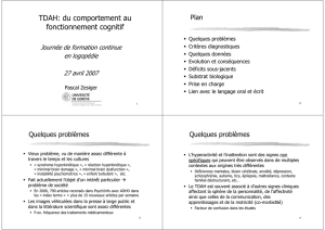 TDAH: du comportement au fonctionnement cognitif