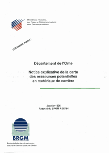 Département de l`Orne Notice explicative de la - Infoterre