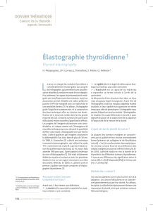 Élastographie thyroïdienne
