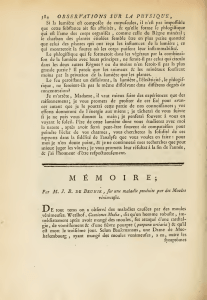 Observations et Mémoires sur la Physique, sur l`Histoire