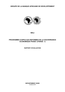 groupe de la banque africaine de developpement mali programme d