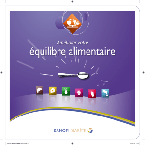 équilibre alimentaire - Sanofi