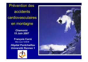 prévention des accidents cardiovasculaire en montagne