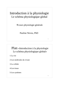 Introduction à la physiologie