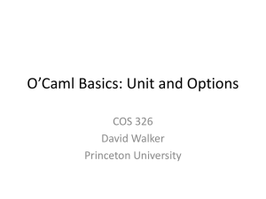 Unit and Options - Princeton CS