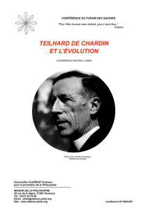 Teilhard de Chardin et l`évolution