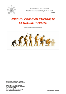 Psychologie évolutionniste et nature humaine