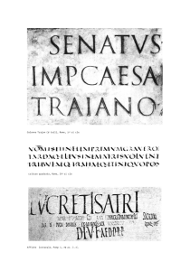 (détail), Rome, 1er siècle Écriture quadrata, Rome, IVe siècle