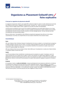 Organisme de Placement Collectif (OPC)