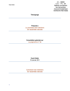 Chikhi, Ferid (PDF, 302 ko) - Assemblée nationale du Québec