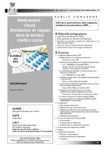 Médicament : circuit, distribution et risques dans le secteur médico